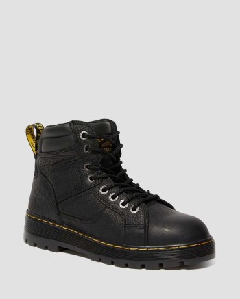 Dr Martens Pitch Steel Toe Kožené Čižmy Panske Čierne | 4560-OXFKD